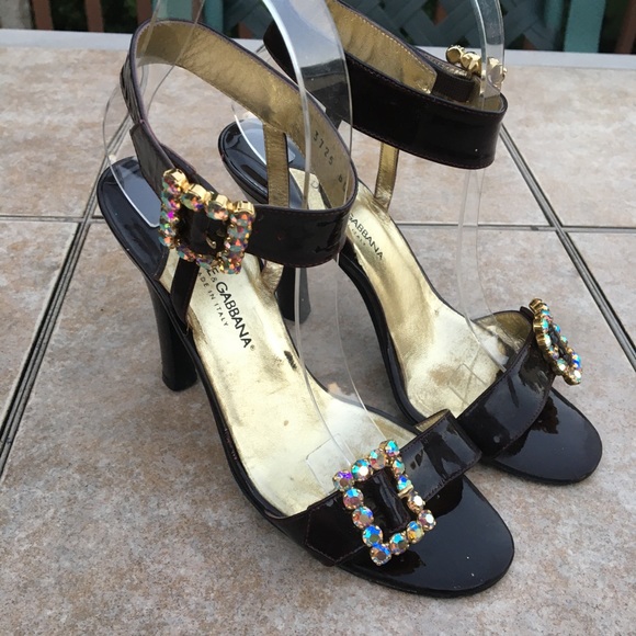 Dolce & Gabbana Ankle Strap Buckle Jeweled Sandals - Picture 6 of 16